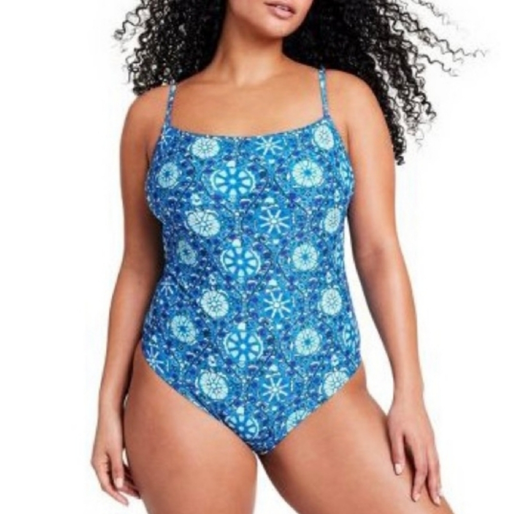 RHODE Zinnia plus size Floral Print One-Piece Swimsuit